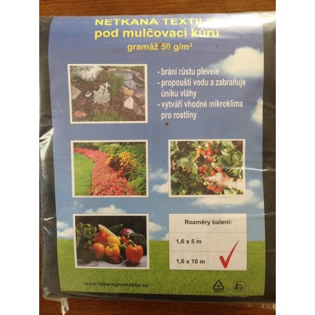 Černá textilie - balená 1,6m x 10m