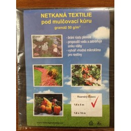 Černá textilie - balená 1,6m x 5m